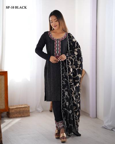 SP-10 COLOUR’S BY SP DESIGNER CHINON SILK KURTI WHOLESALER IN INDIA